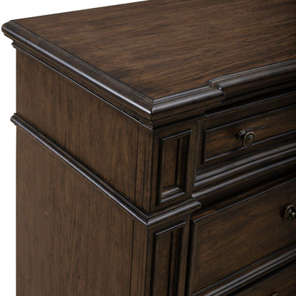 Provence Park - Dresser & Mirror - Brown - Hornell Furniture Outlet