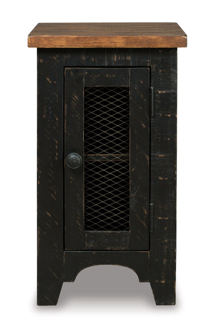 Valebeck - Chair Side End Table - Black / Brown - Hornell Furniture Outlet