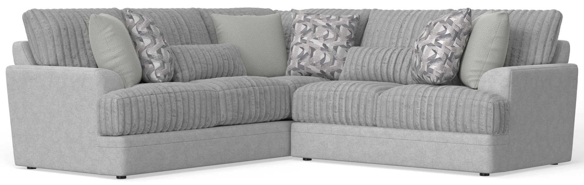 Titan - Sectional With Comfort Coil Seating And Accent Pillows Included - Hornell Furniture Outlet