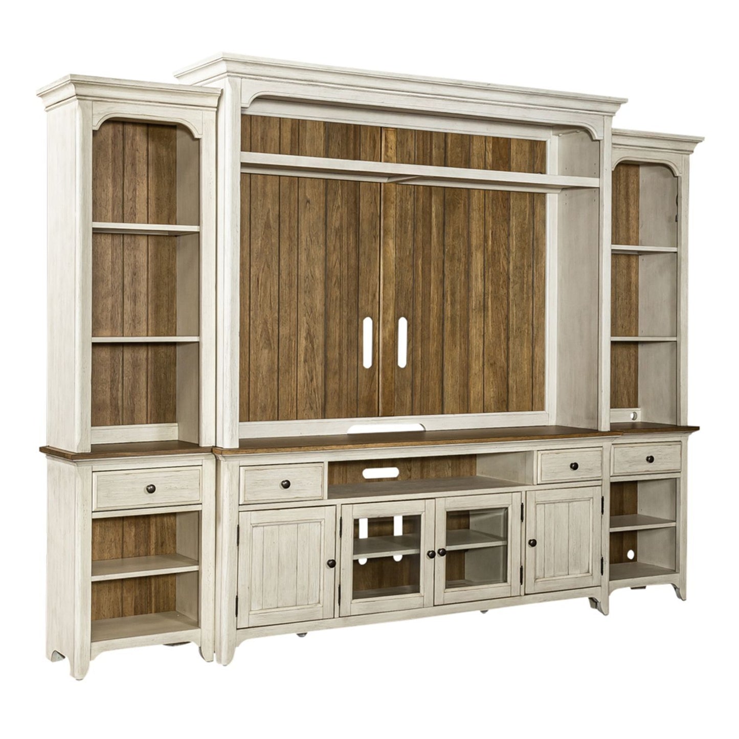 Farmhouse Reimagined - Entertainment Center - Hornell Furniture Outlet
