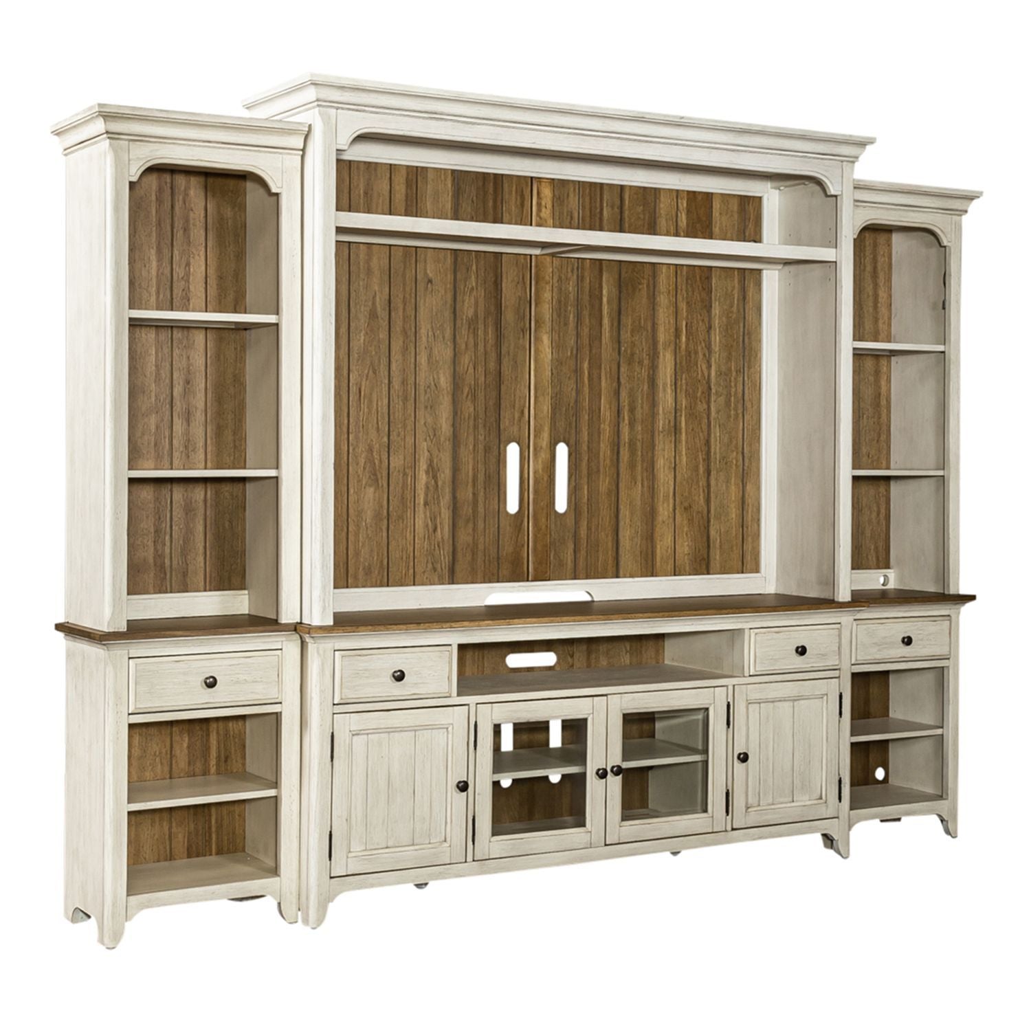 Farmhouse Reimagined - Entertainment Center - Hornell Furniture Outlet