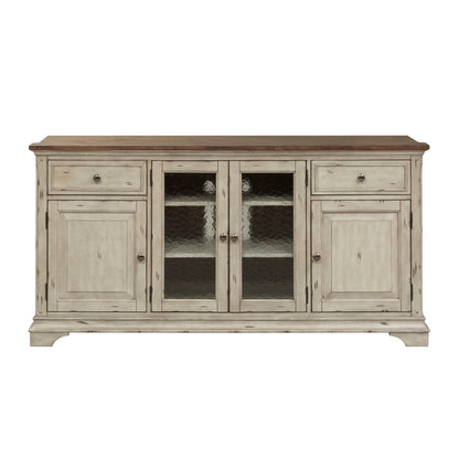 Morgan Creek - Entertainment TV Stand - White - Hornell Furniture Outlet