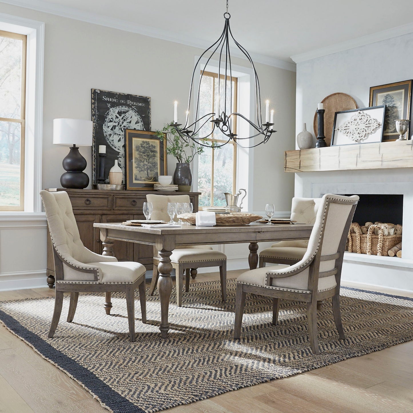 Americana Farmhouse - Leg Table Set - Hornell Furniture Outlet