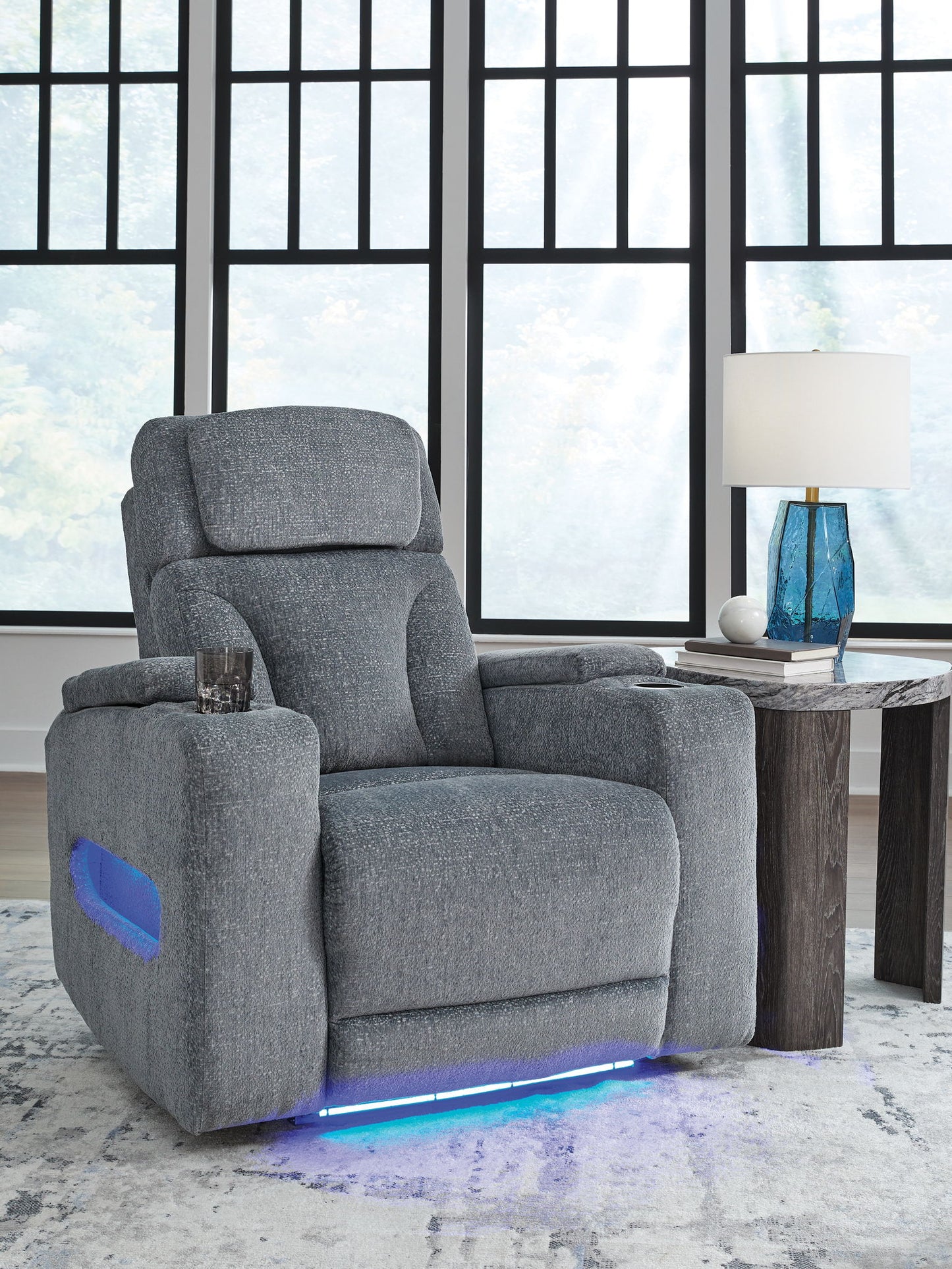 Studio Cave - Steel - Power Recliner - Hornell Furniture Outlet