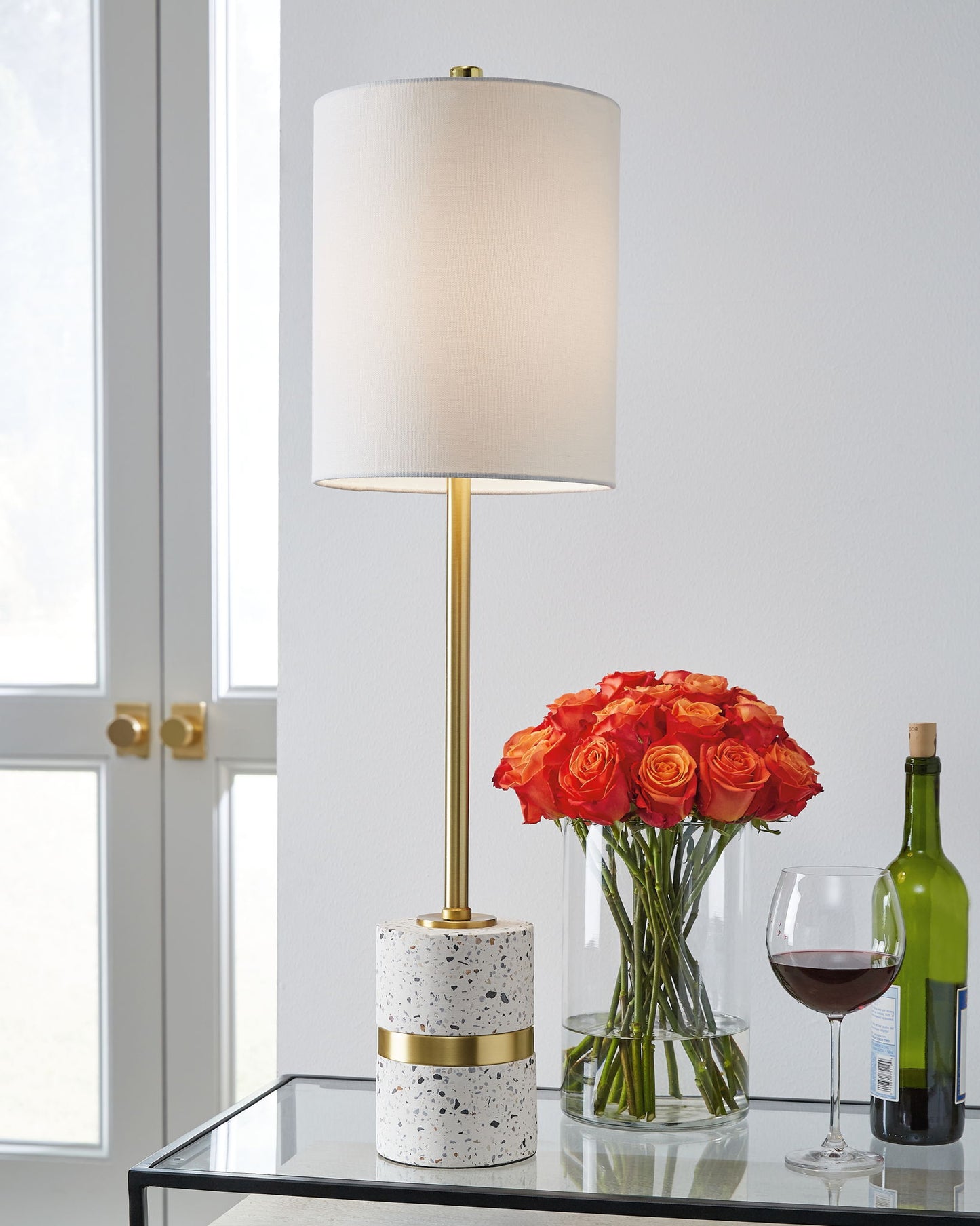 Maywick - White - Metal Table Lamp - Hornell Furniture Outlet