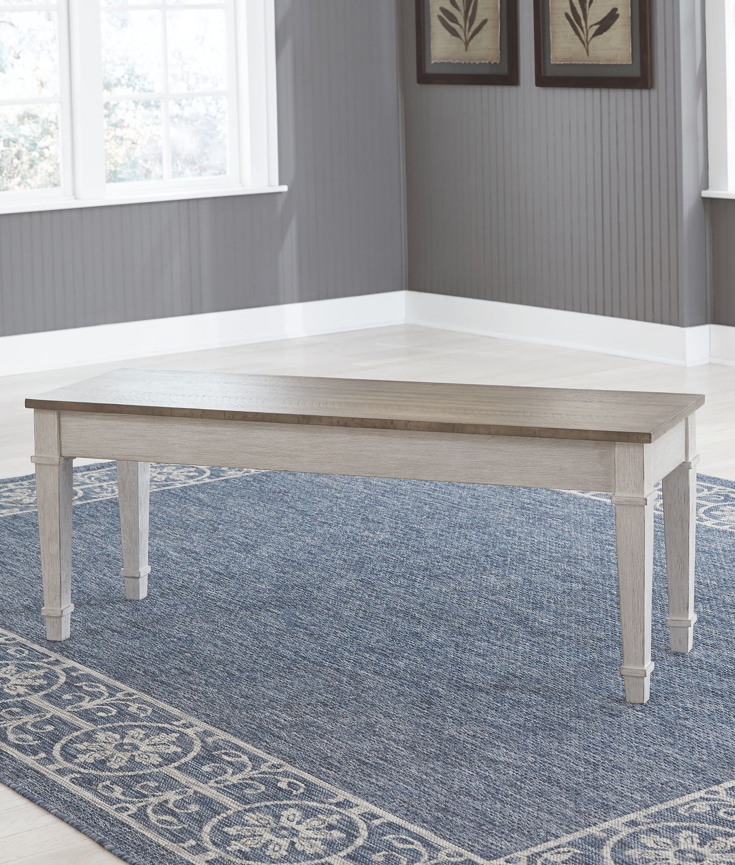 Skempton - White - Storage Bench - Hornell Furniture Outlet