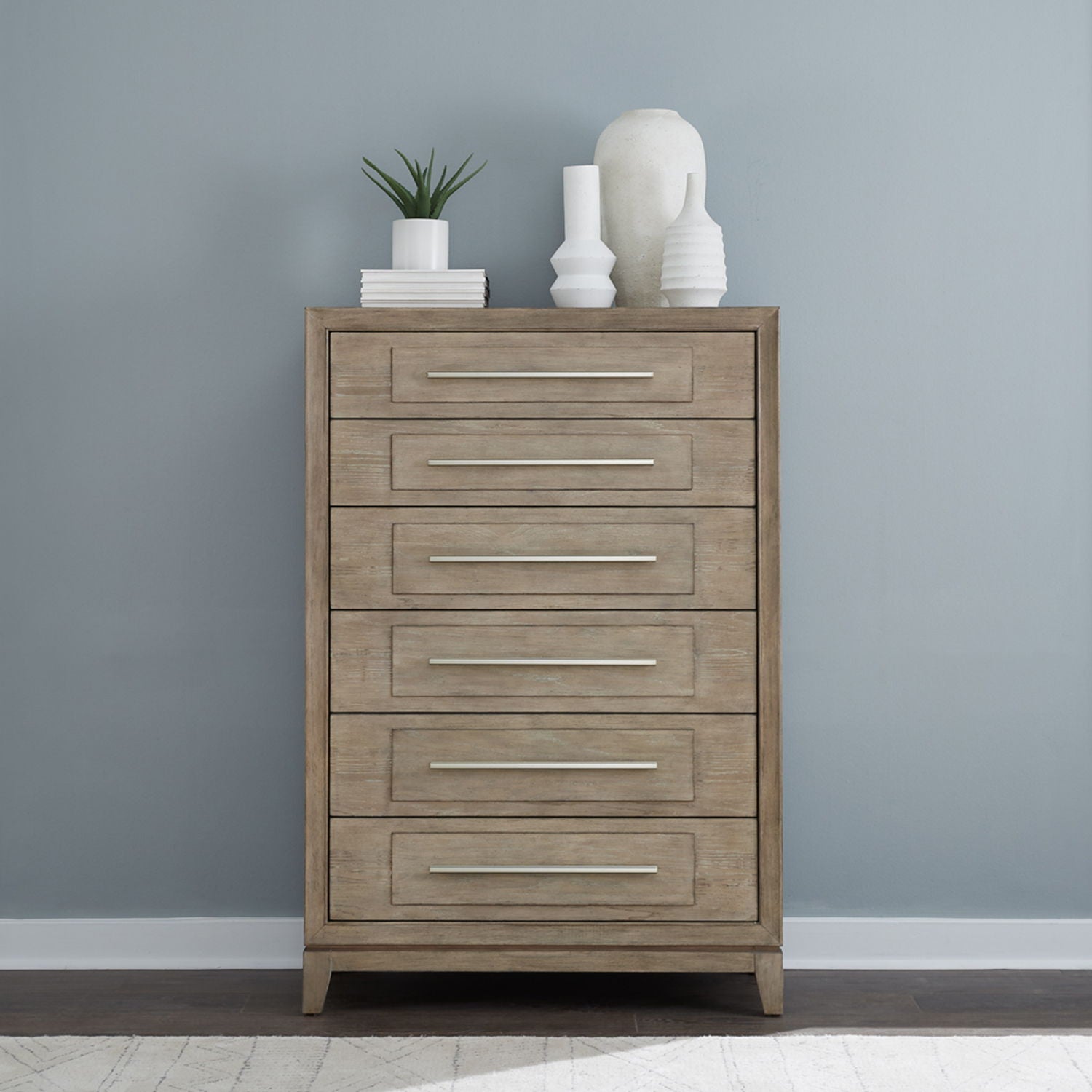Brentwood - 6 Drawer Chest - Sandstone - Hornell Furniture Outlet