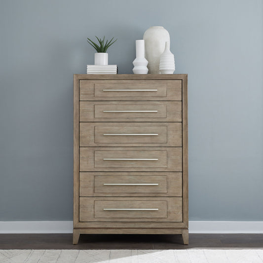 Brentwood - 6 Drawer Chest - Sandstone - Hornell Furniture Outlet