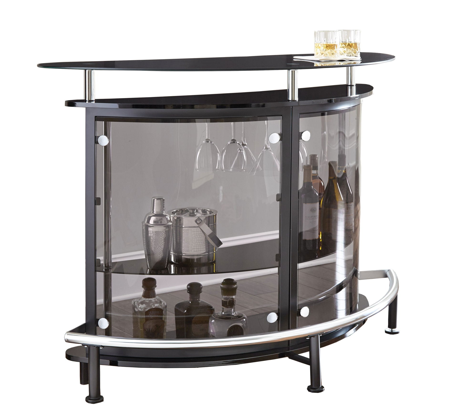Ariana - Bar Table Or Server - Black - Hornell Furniture Outlet