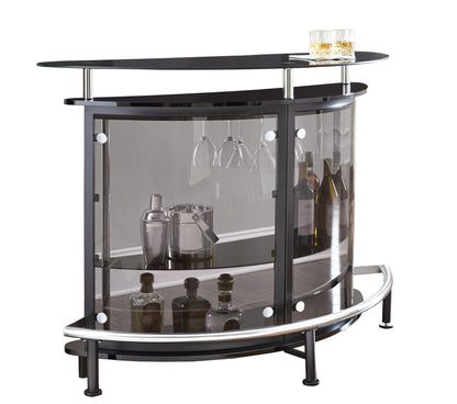 Ariana - Bar Table Or Server - Black - Hornell Furniture Outlet