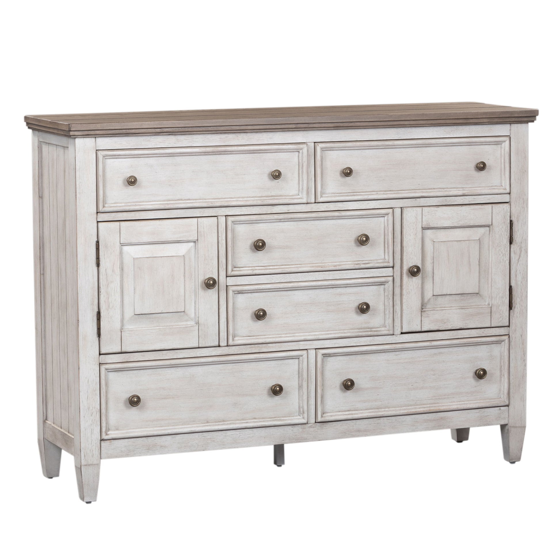 Heartland - 2 Door 6 Drawer Chesser - White - Hornell Furniture Outlet