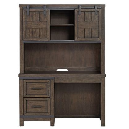Thornwood Hills - 2 Piece Desk Set - Dark Brown - Hornell Furniture Outlet