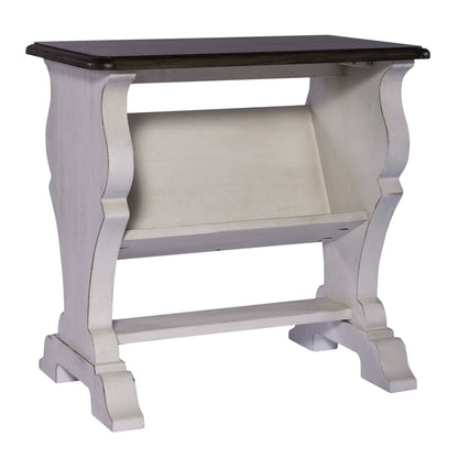 Abbey Road - Library Chair Side Table - White - Hornell Furniture Outlet