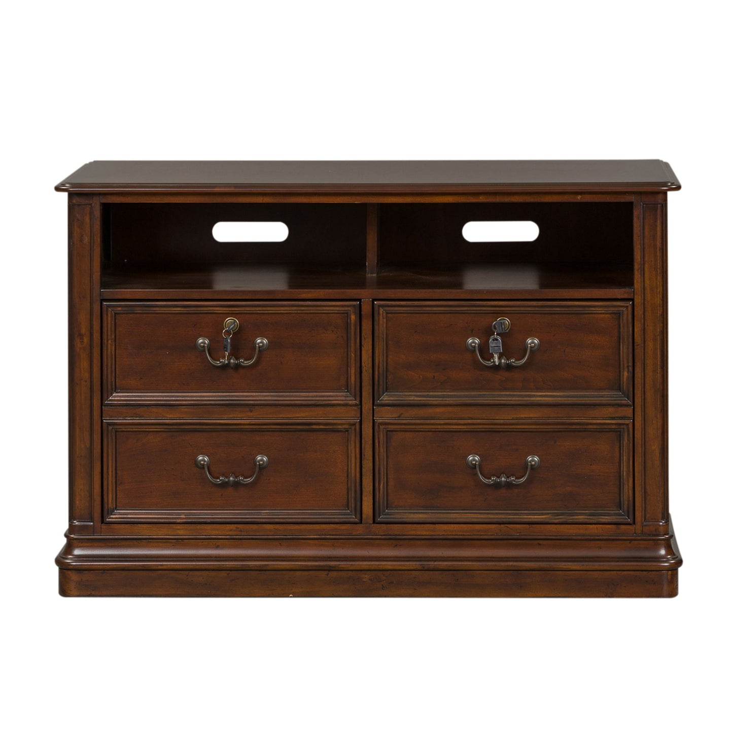 Brayton Manor - Jr Executive Media Lateral File - Dark Brown - Hornell Furniture Outlet