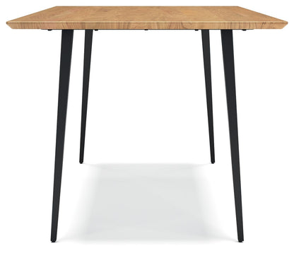 Gretlynn - Black / Natural - Rectangular Dining Room Table - Hornell Furniture Outlet