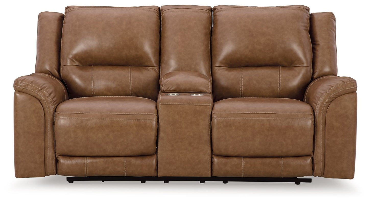 Trasimeno - Power Reclining Loveseat With Console - Hornell Furniture Outlet