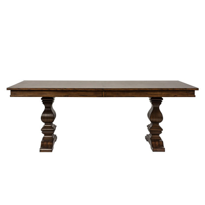 Armand - Trestle Table - Dark Brown - Hornell Furniture Outlet