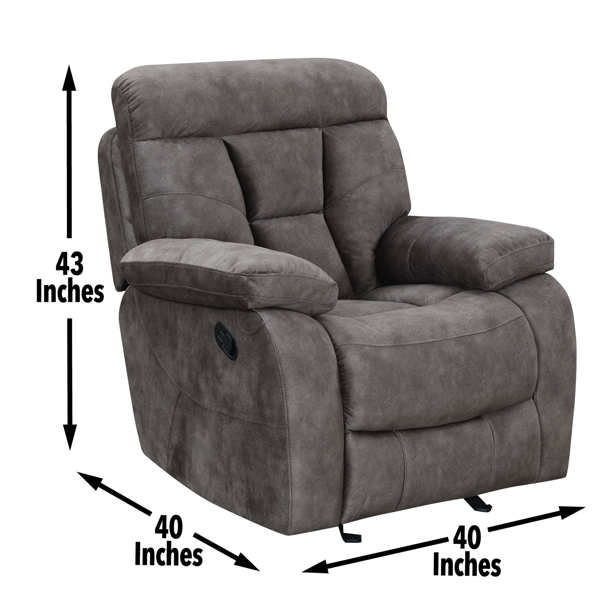 Bogata - Glider Chair - Dark Gray - Hornell Furniture Outlet