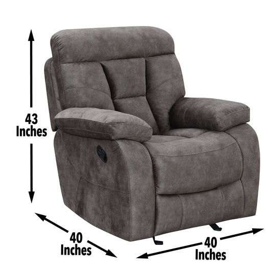 Bogata - Glider Chair - Dark Gray - Hornell Furniture Outlet