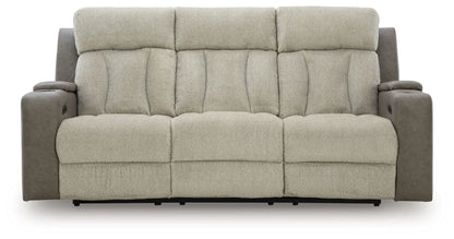 WhipLash - Sisal - Power Reclining Sofa With Adj Headrest - Hornell Furniture Outlet