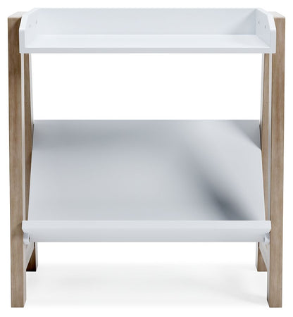 Blariden - White / Tan - Small Bookcase - Hornell Furniture Outlet