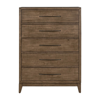 Shaker Lakes - 5 Drawer Chest - Brown - Hornell Furniture Outlet