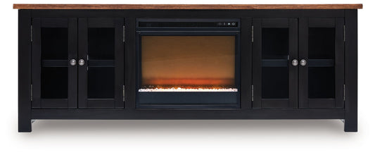 Wildenauer - 76" TV Stand With Electric Fireplace - Hornell Furniture Outlet