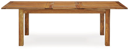Dressonni - Brown - Rectangular Dining Room Butterfly Extension Table - Hornell Furniture Outlet