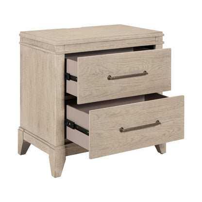 New Haven - Nightstand With Charging Station - White - Hornell Furniture Outlet