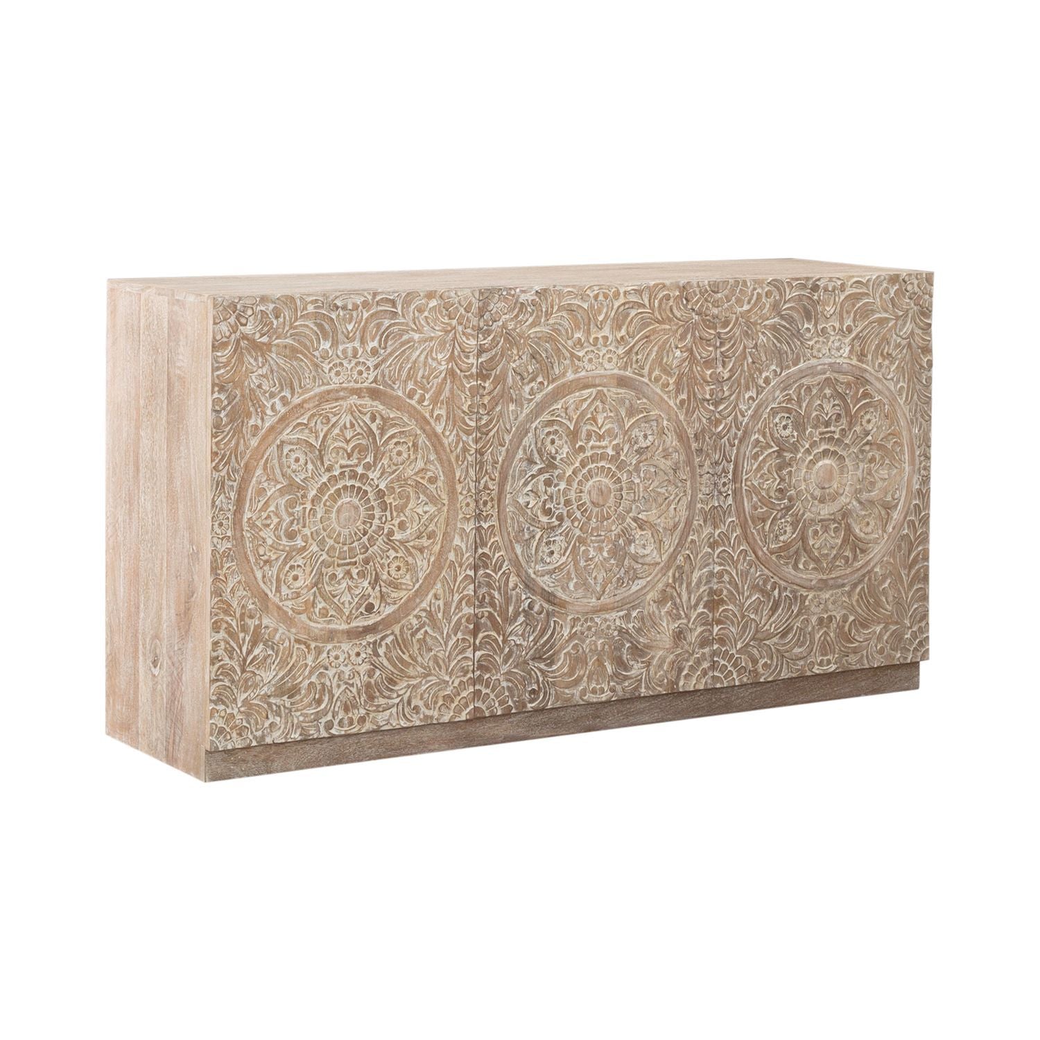 Melody - 3 Door Accent Cabinet - Brown - Hornell Furniture Outlet