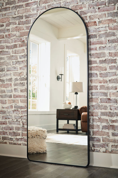 Sethall - Black - Floor Mirror - Hornell Furniture Outlet