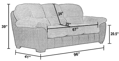McMahon - Sofa With Drop Down Table - Bark - Hornell Furniture Outlet