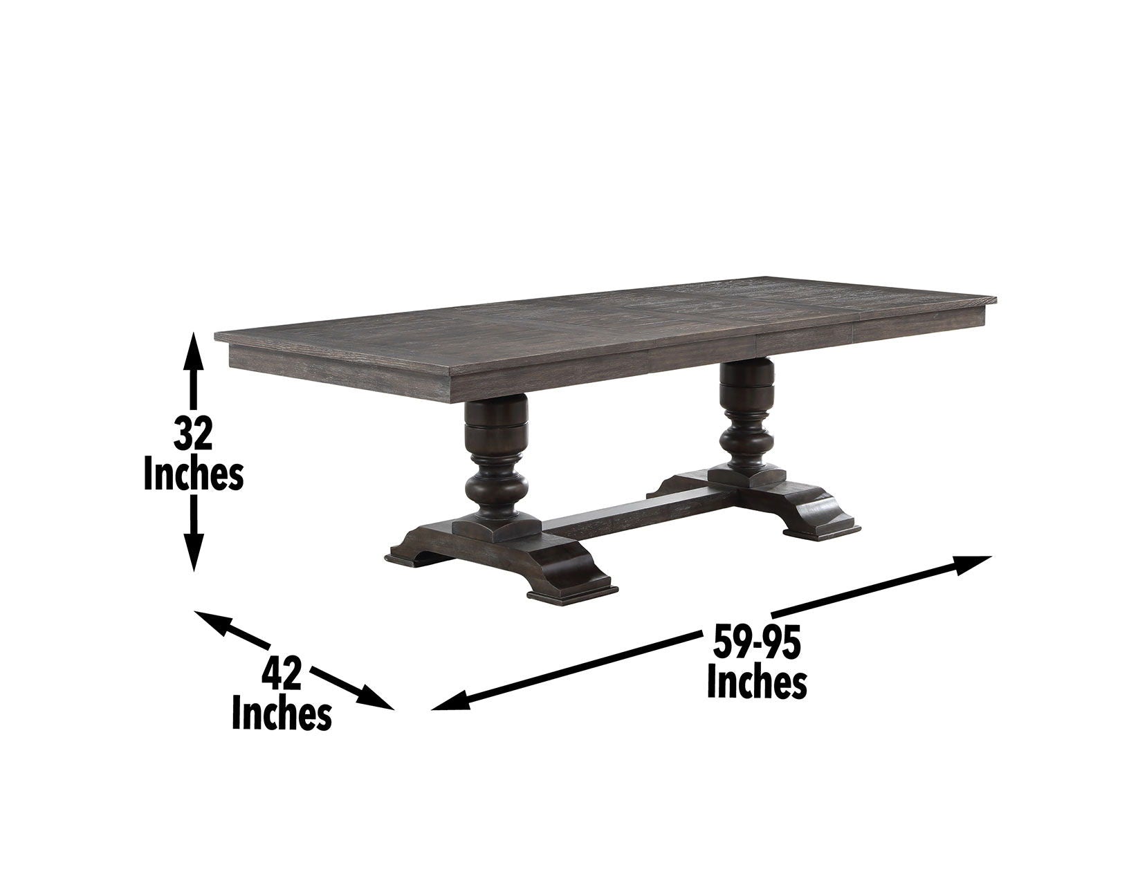 Hutchins - Dining Table - Dark Brown - Hornell Furniture Outlet