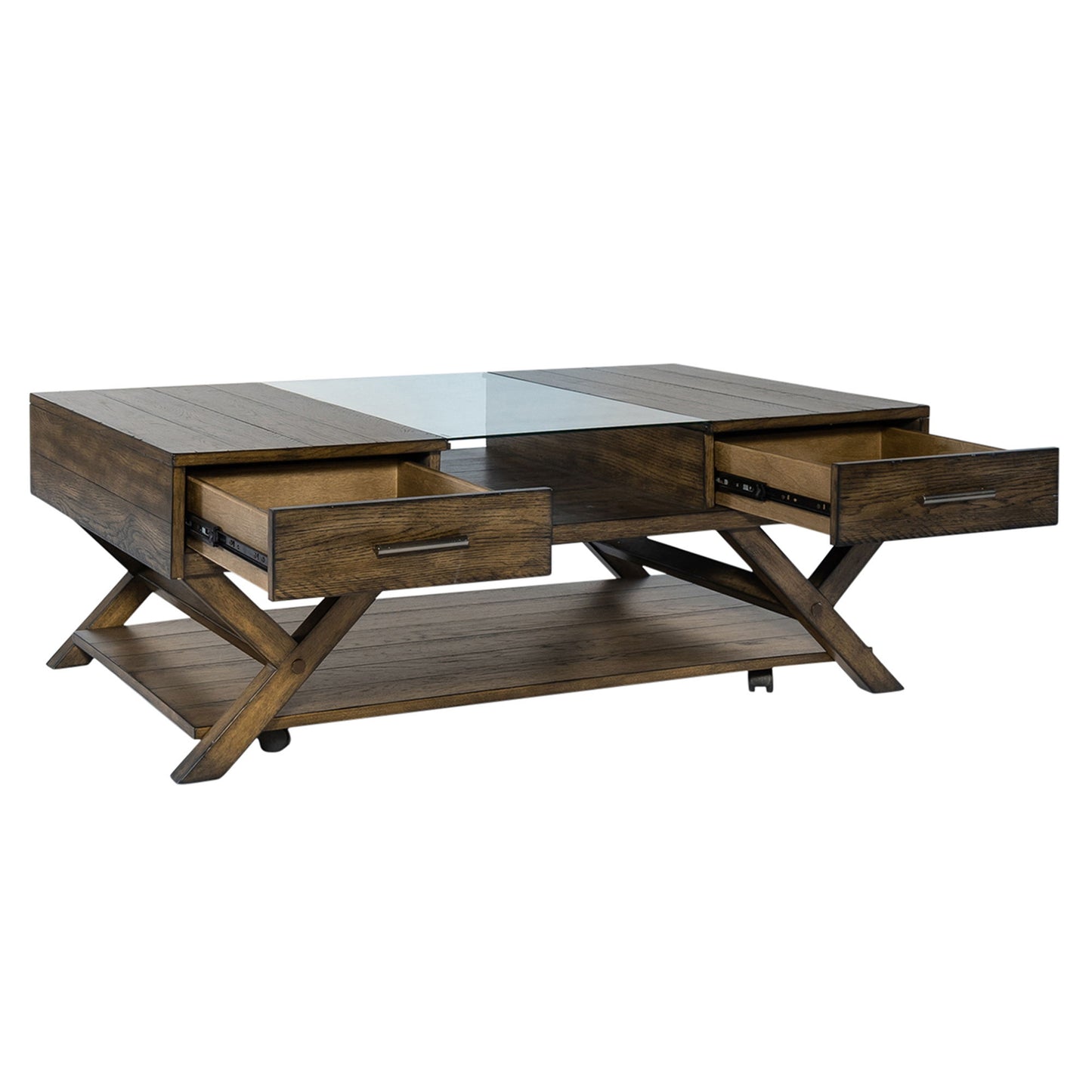 Lennox - Display Cocktail Table - Dark Brown - Hornell Furniture Outlet