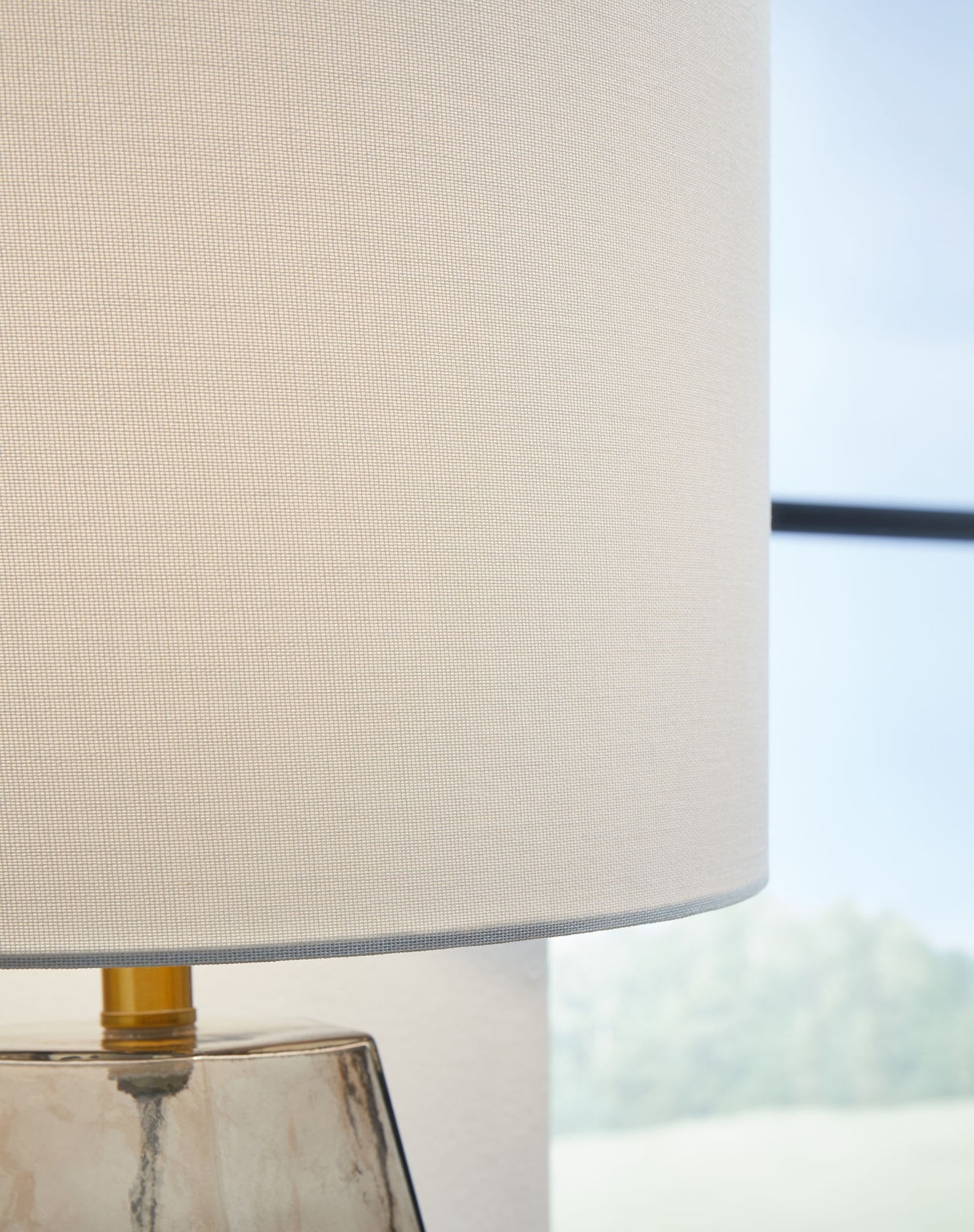 Taylow - Gray - Glass Table Lamp - Hornell Furniture Outlet