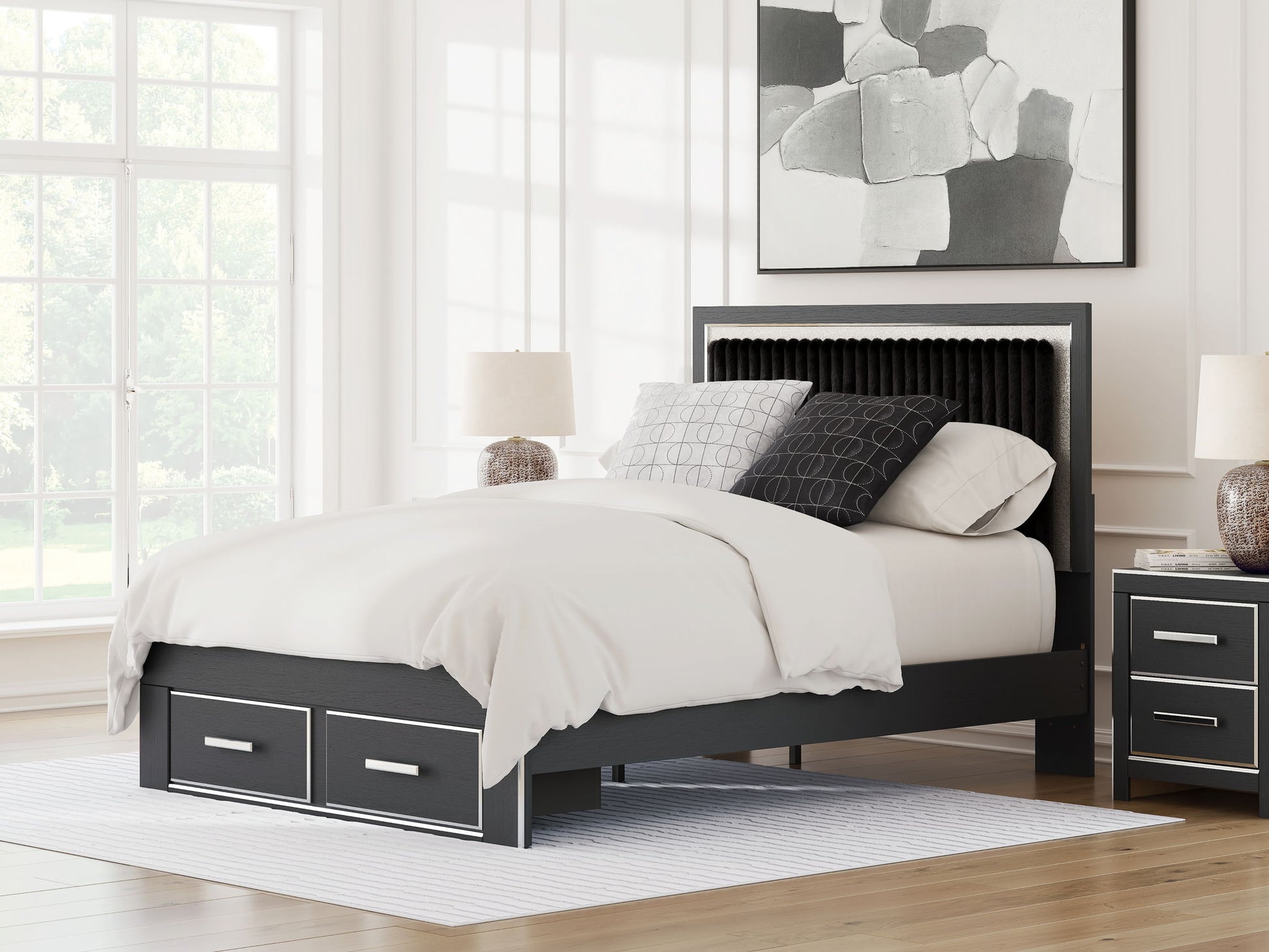 Zuraleus - Upholstered Panel Platform Storage Bed - Hornell Furniture Outlet