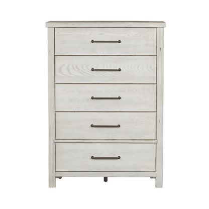 Modern Farmhouse - 5 Drawer Chest - Hornell Furniture Outlet