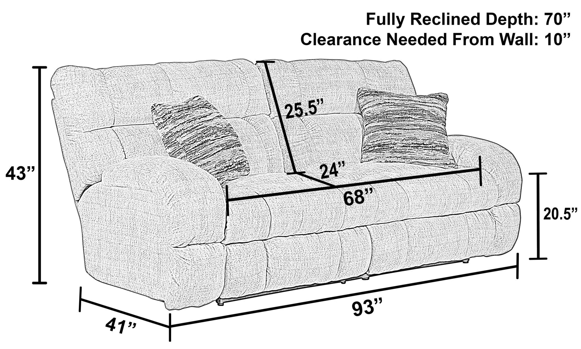 Ashland - Power Lay Flat Reclining Sofa - Hornell Furniture Outlet