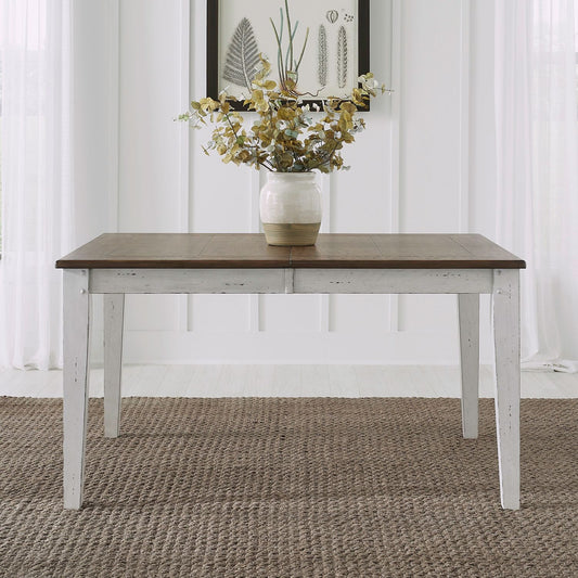 Al Fresco - Rectangular Leg Table - Graphite / Whitestone - Hornell Furniture Outlet