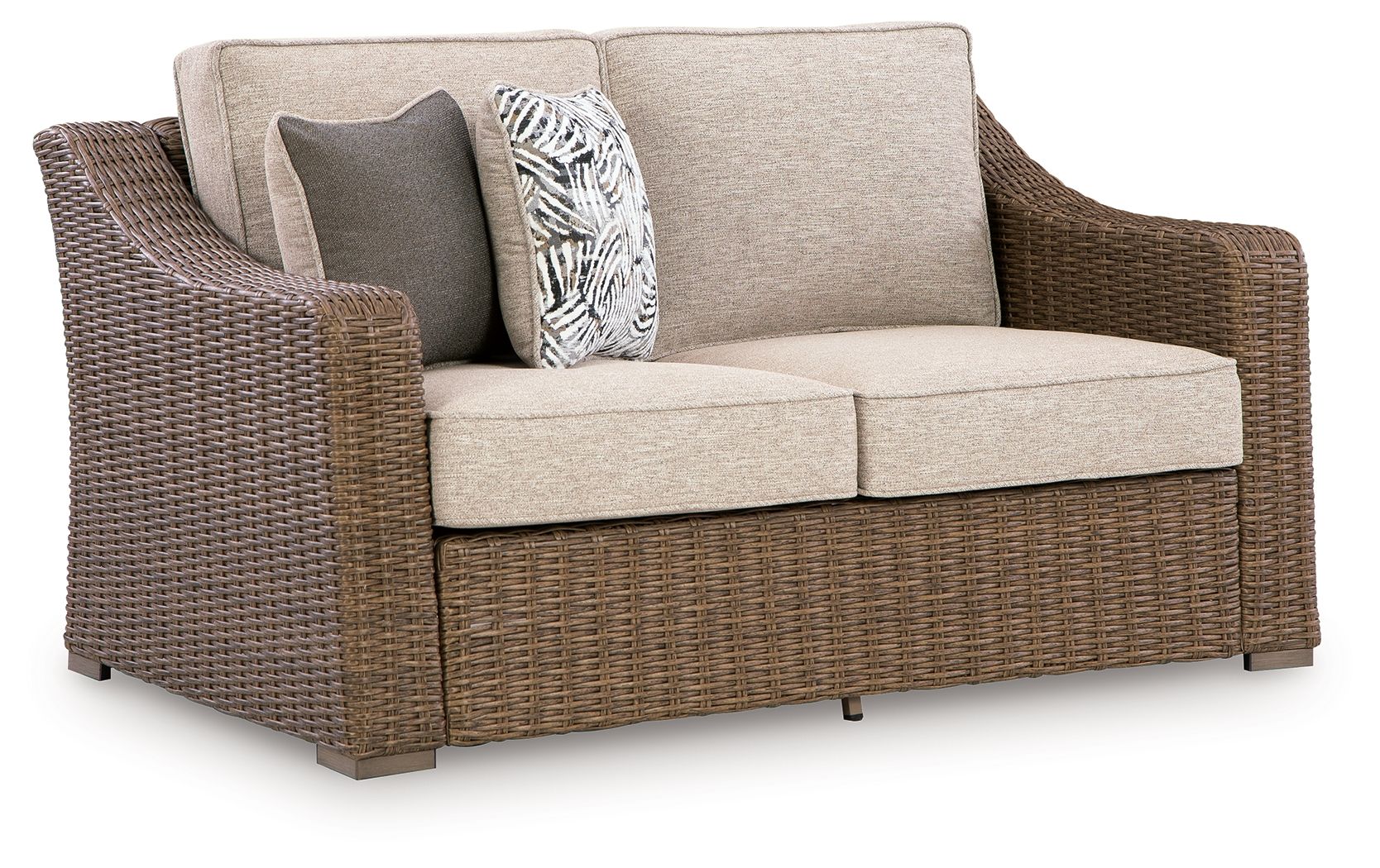 Laguna Heights - Loveseat With Cushion - Beige - Hornell Furniture Outlet