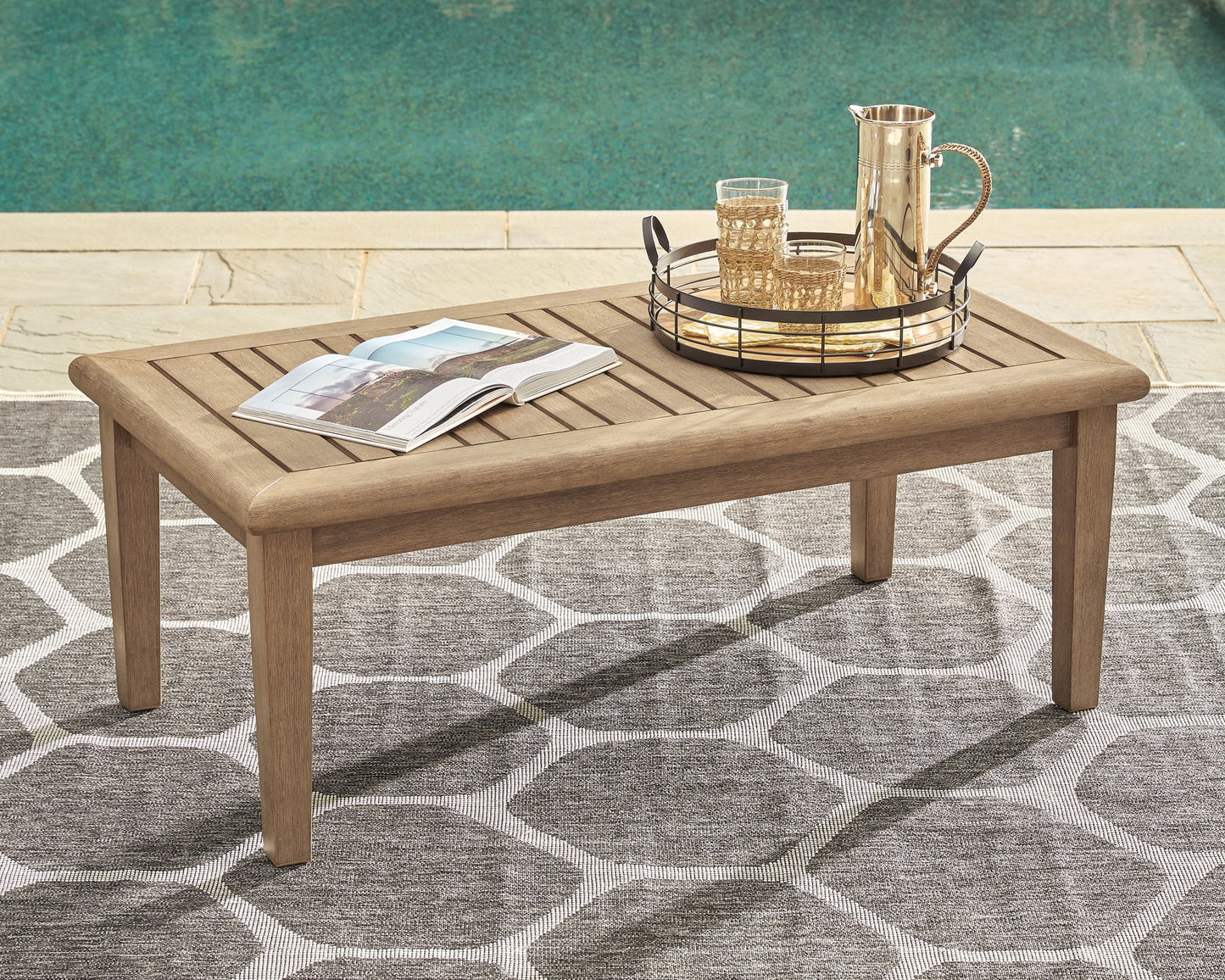 Gerianne - Rectangular Cocktail Table - Brown - Hornell Furniture Outlet
