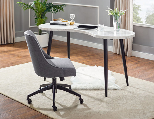 Kinsley - Desk And Chair - Dark Gray - Hornell Furniture Outlet
