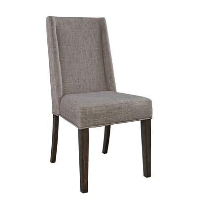 Double Bridge - Upholstered Side Chair - Dark Brown - Hornell Furniture Outlet