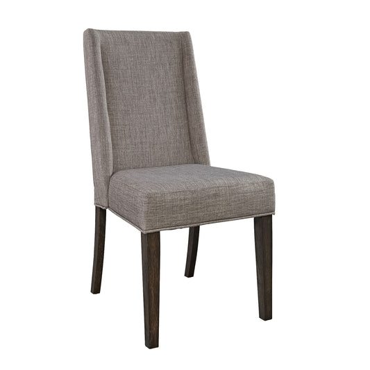 Double Bridge - Upholstered Side Chair - Dark Brown - Hornell Furniture Outlet