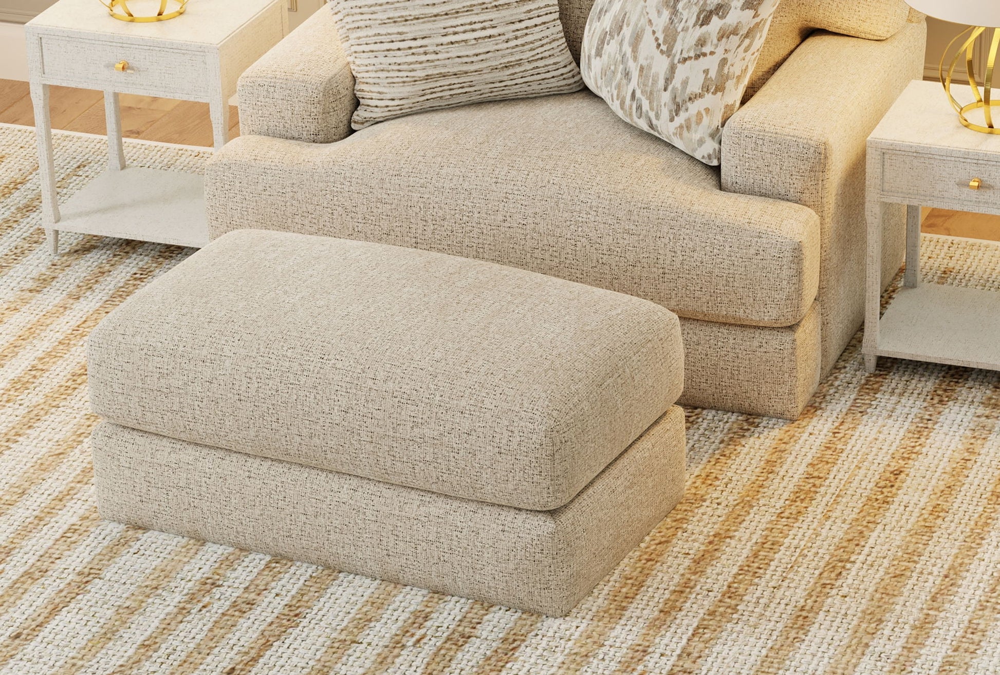 Brett - Ottoman - Hornell Furniture Outlet