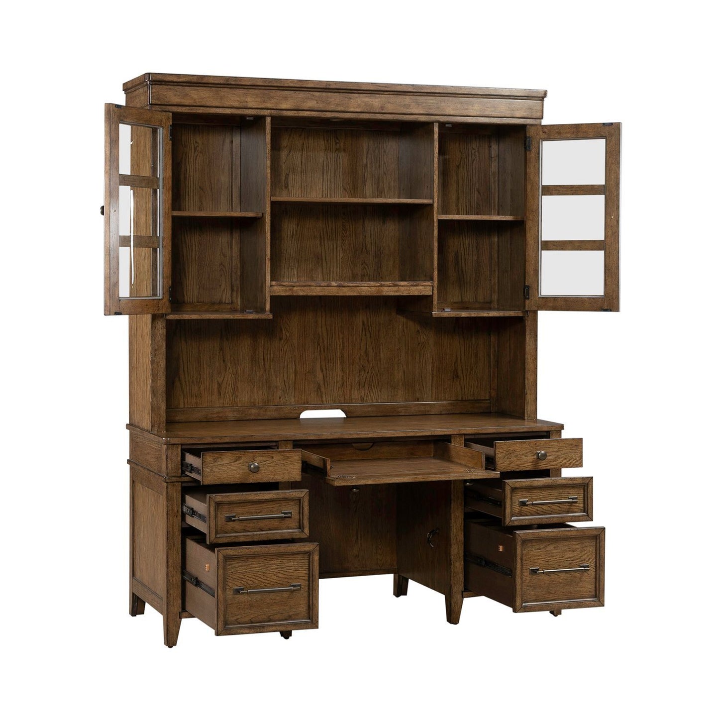 Carolina Park - Credenza & Hutch - Brown - Hornell Furniture Outlet