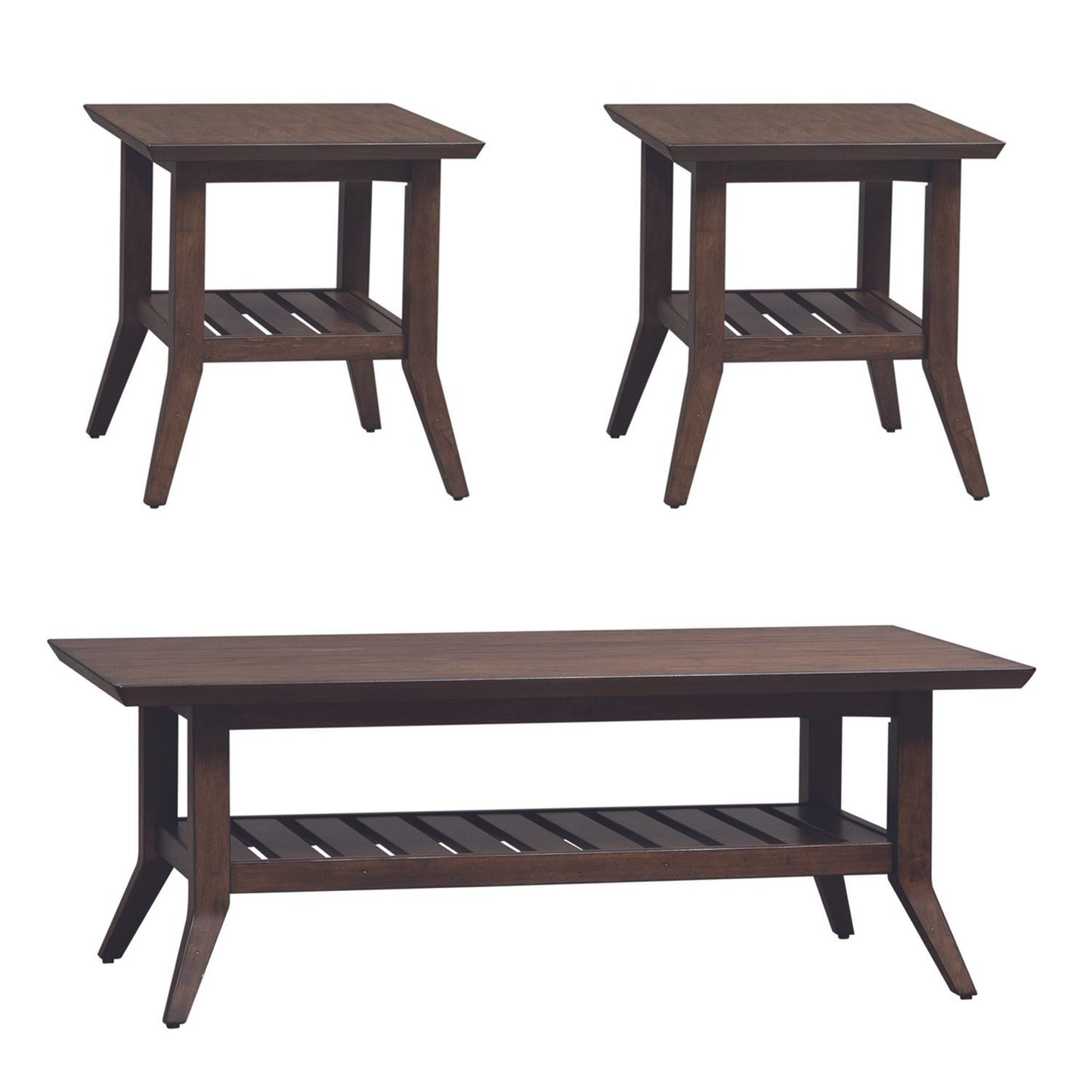 Ventura Blvd - 3 Piece Table Set - Dark Brown - Hornell Furniture Outlet