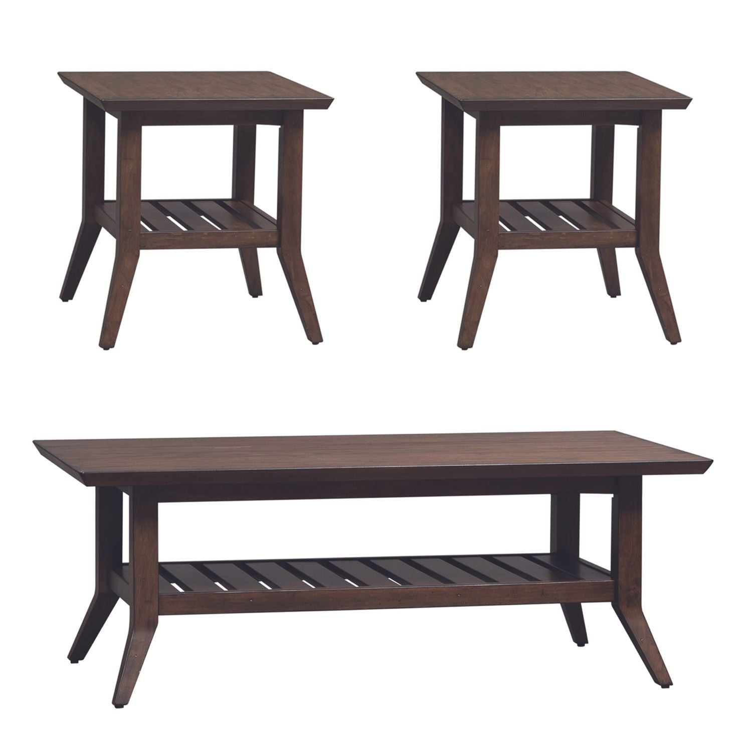 Ventura Blvd - 3 Piece Table Set - Dark Brown - Hornell Furniture Outlet