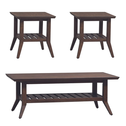 Ventura Blvd - 3 Piece Table Set - Dark Brown - Hornell Furniture Outlet