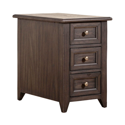 Mill Creek - Chair Side Table - Dark Brown - Hornell Furniture Outlet